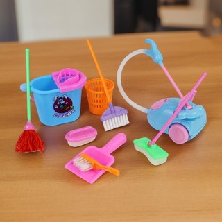 Bộ chổi lau nhà Mini - 9 dụng cụ làm sạch đồ chơi cho trẻ em