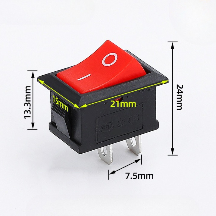 【COD】Công tắc ON/OFF mini, hỗ trợ định mức kép 6A-125V và 3A-250V, phù hợp cho nhiều ứng dụng điện gia dụng và công nghi