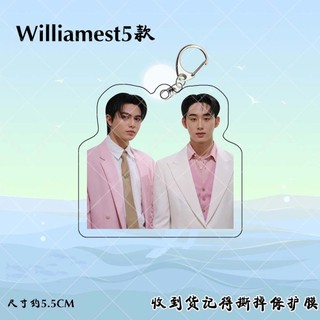 Williamest Williamjkp Estrvp Keychain Acrylic Double-side Hanging Pendants Thai TV Heart That Skips A Beat Photo Decor