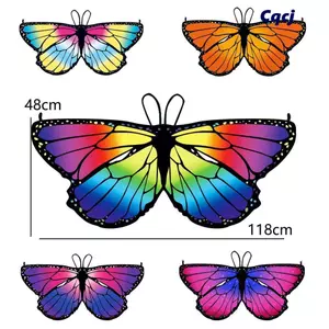 CQCJ Mũi Bướm, Đồ Trang Trí DIY Váy Lạ Mắt Trẻ Em Cánh Bướm Trang Phục, Trang Phục Hóa Trang Thời Trang Đầy Màu Sắc Pixie Áo Khoác Phụ Kiện Dự Tiệc
