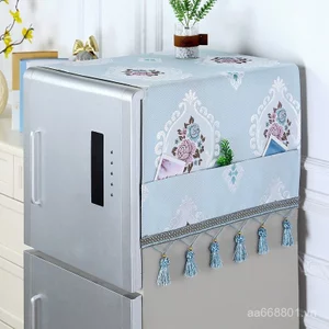 Bán lẻ Khăn Tủ Lạnh Cửa Đôi Cửa Đơn Tủ Lạnh Chống Bụi Bao Khăn Vi Sóng Bao Da Máy Giặt BAOU