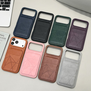 Túi Đựng Thẻ Giá Đỡ retro Da Kinh Doanh Ốp Lưng Điện Thoại iPhone 17 16 15 14 13 Pro Max Chống Sốc