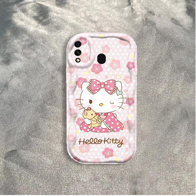 Vỏ Silicon Hoạt Hình Cho Samsung A20 A30 Phụ Kiện 3D Vỏ Điện Thoại Mềm TPU Kitty Sinh Viên Chống Sốc Ốp Lưng