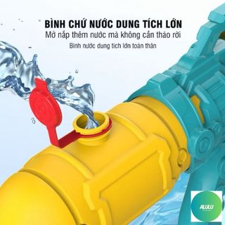 Súng Nước 2 Nòng Siêu Mạnh Bắn Xa 8m, Súng Phun Nước 2 Tia Song Song Bình To 800ml, Đồ Chơi Nước Cho Bé 3 Mẫu Thú