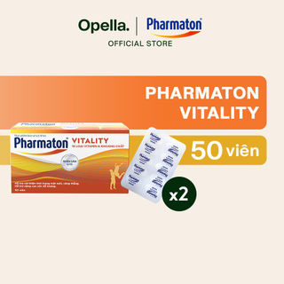 Bộ 2 Thực Phẩm Bảo Vệ Sức Khỏe Pharmaton Vitality Dạng Vỉ Tiện Lợi Hộp 50 Viên