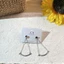 Đơn Giản Mặt Cười Cong Dây Xích Tua Rua Bông Tai Nữ Thép Titan Không Phai Màu Đi Lại Phù Hợp Với Bông Tai JX4E
