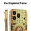 Ốp YJD Cho Honor 600 Pro Sơn Tốt Lành Cung Điện Voi Series Da Mạ Điện Cạnh Chống Rơi Vỏ Điện Thoại