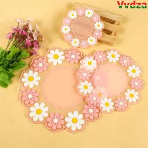 VVDZA Hoa Cúc Cách Nhiệt Thảm Cách Nhiệt Bát Miếng Lót Bàn Đệm Nồi Giữ Bàn Văn Phòng Gia Đình Bàn Placemat
