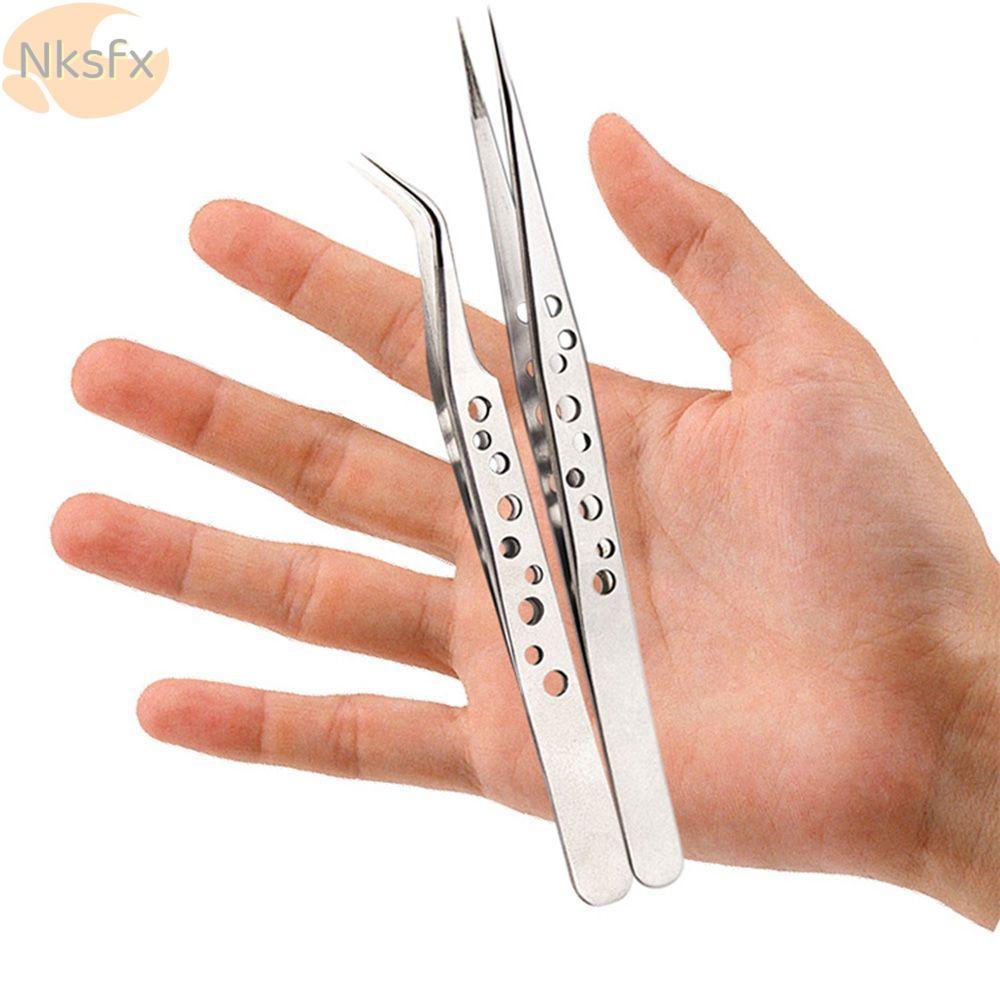 Nhíp lông mi NKSFX Thời trang Cong thẳng Nippers Clip Tool