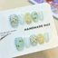 Mùa Hè Họa Tiết Sao Biển Làm Móng Tay Phù Hợp Với Ba Chiều Ngọt Ngào Dreamy Handmade Đeo Móng Tay Miếng Dán LYVW