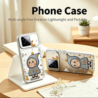 Ốp Lưng Cho xiaomi 14t 14 pro 14 ultra 5g Vỏ Điện Thoại Vỏ Mềm Chống Sốc Thiết Kế Mới Thẩm Mỹ Bạc Kim Loại Dễ Thương Hoạt Hình Thêu starman Cho Nam DSCXX3