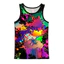 Áo ba lỗ Graffiti 3D Tank Top Nam, Áo bóng rổ đường phố mùa hè, Nhanh khô thoáng khí mềm mại không tay