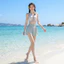 Bảo Thủ Đồ Bơi Nữ Sinh Mùa Hè Chia Ba Mảnh Bộ Đồ Chống Nắng Dài Tay Đi Biển Cô Gái Ngọt Ngào Bao Chuông