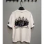 Chất Lượng Cao 7216#象牙白 Áo thun thường ngày Real Shot American Simple Street Wear Loose Casual
