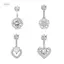 PNPIA- Thời Trang Pha Lê Zircon Bụng Nút Nhẫn Dành Cho Nữ Cô Gái Trái Tim Tinh Tế Bướm Rốn Nhẫn Cơ Thể Xuyên Trang Sức Quà Tặng