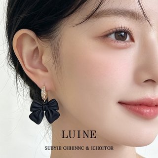 Phong Cách Mới Sơn Zircon Nơ Bông Tai Thời Trang Phóng Đại Cao Cấp Thanh Lịch Ngọt Ngào Cô Gái Tính Khí Niche Bông Tai