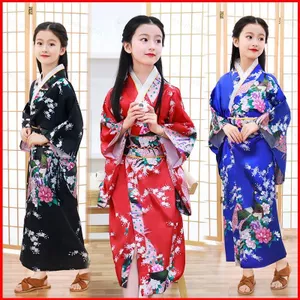 BH2 Trẻ Em kimono Cô Gái Nhật Bản Hóa Trang Quần Áo Dễ Thương nơ Trang Phục HB2