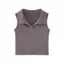 Áo Vest không tay cổ polo nhỏ dành cho nữ Mùa hè Phong cách mới Phiên bản Hàn Quốc Áo không tay eo cao vừa vặn