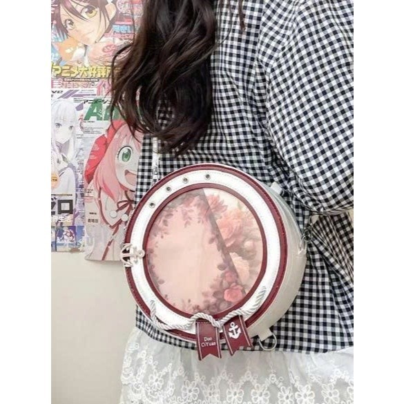 [Hỏa Tốc] Túi Ita cỡ nhỏ trong suốt, thiết kế đa năng có thể đeo vai, đeo chéo hoặc đeo như ba lô