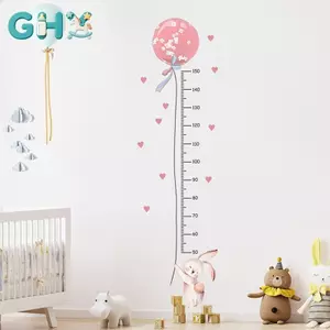 GHX Bóng Thỏ Treo Tường Stiers Cho Bé Gái Phòng Trẻ Em Chiều Cao Phòng Ruller Lớn Lên Biểu Đồ Đo Chiều Cao Decals Treo Tường VN