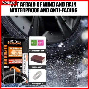 Bộ sửa chữa bánh xe YRBWD, Bộ sửa chữa vết xước vành ô tô đa năng DIY, Sơn sửa chữa vết xước Sửa chữa bút sơn ô tô Bánh xe hợp kim