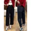 2026 Xuân Hè Phong Cách Mới Quần Jean Thẳng Nữ Plus Size Hình Quả Lê Cơ Thể Eo Cao Ôm Hơn Nhìn Bao Da Thịt Ống Rộng Đến Mắt Cá Chân Quần
