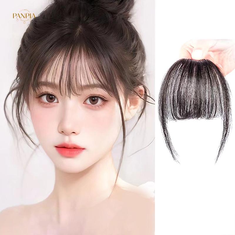 PNPIA- 1PC Tổng Hợp Topper Tóc Giả Nổ Kẹp Nổ Mở Rộng Tự Nhiên Giả Viền Vô Hình Áo Khoác Tóc Nữ