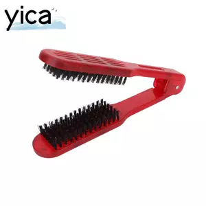 Bàn chải tóc hai mặt YICA, Bàn chải duỗi tóc cấu trúc nẹp hai mặt, Cửa hàng cắt tóc sử dụng Thiết kế hình chữ V tiện lợi Lược tạo kiểu tóc Sử dụng tại nhà