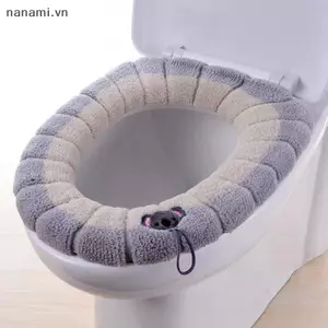 1 Cái Vỏ Bọc Ghế Nhà Vệ Sinh Phòng Tắm Ấm Mềm Có Thể Giặt Thảm Che Đệm Ghế [VN]
