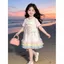 Váy gạc ngắn tay thời trang phong cách mới mùa hè cho bé gái (100-150)