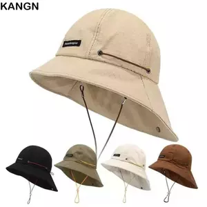 Mũ xô dây rút mùa hè KANGN, Mũ xô bảo vệ cổ rộng vành, Mũ chống nắng ngoài trời chống tia cực tím có thể điều chỉnh
