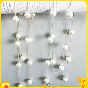 Ngọc Trai Nữ Thắt Lưng Đơn Giản Có Thể Điều Chỉnh Kim Loại Dây Xích Mỏng Cho Nữ Đầm Skinny Thắt Lưng Trang Trí Trang Sức