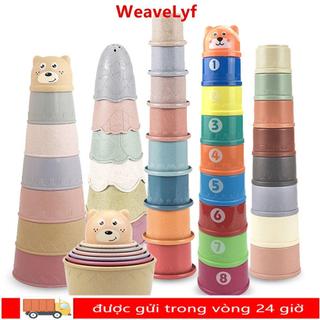 Cốc xếp chồng WEAVELYF Tháp xếp chồng chất lượng cao Quà tặng nóng Khối xây dựng