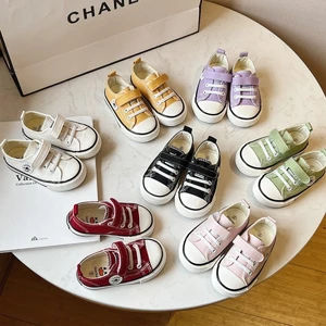 Giày Canvas Dán Velcro Cho Trẻ 3-16 Tuổi Nam Nữ Đế Mềm Thoáng Khí Phong Cách Hàn Quốc20-37 ✨Luyoo25.vn✨