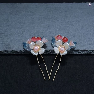H216 Handmade Lily Of The Valley Kẹp Tóc Hợp Kim Men Phong Cách Vintage