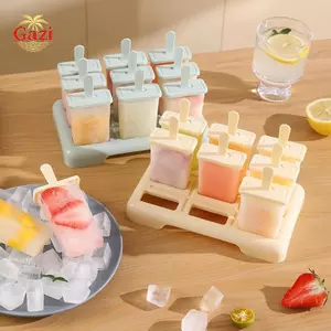 Bộ khuôn kem Popsicle 9 lưới DIY Nhà bếp gia đình Máy làm có thể tái sử dụng cho món tráng miệng tự làm và món ăn mùa hè [VN]