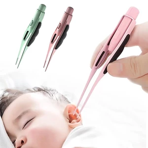 AB LED Earwax Nhíp Earpick Trẻ Em Dụng Cụ Làm Sạch Tai Người Lớn Bộ Tẩy Sáp Tai