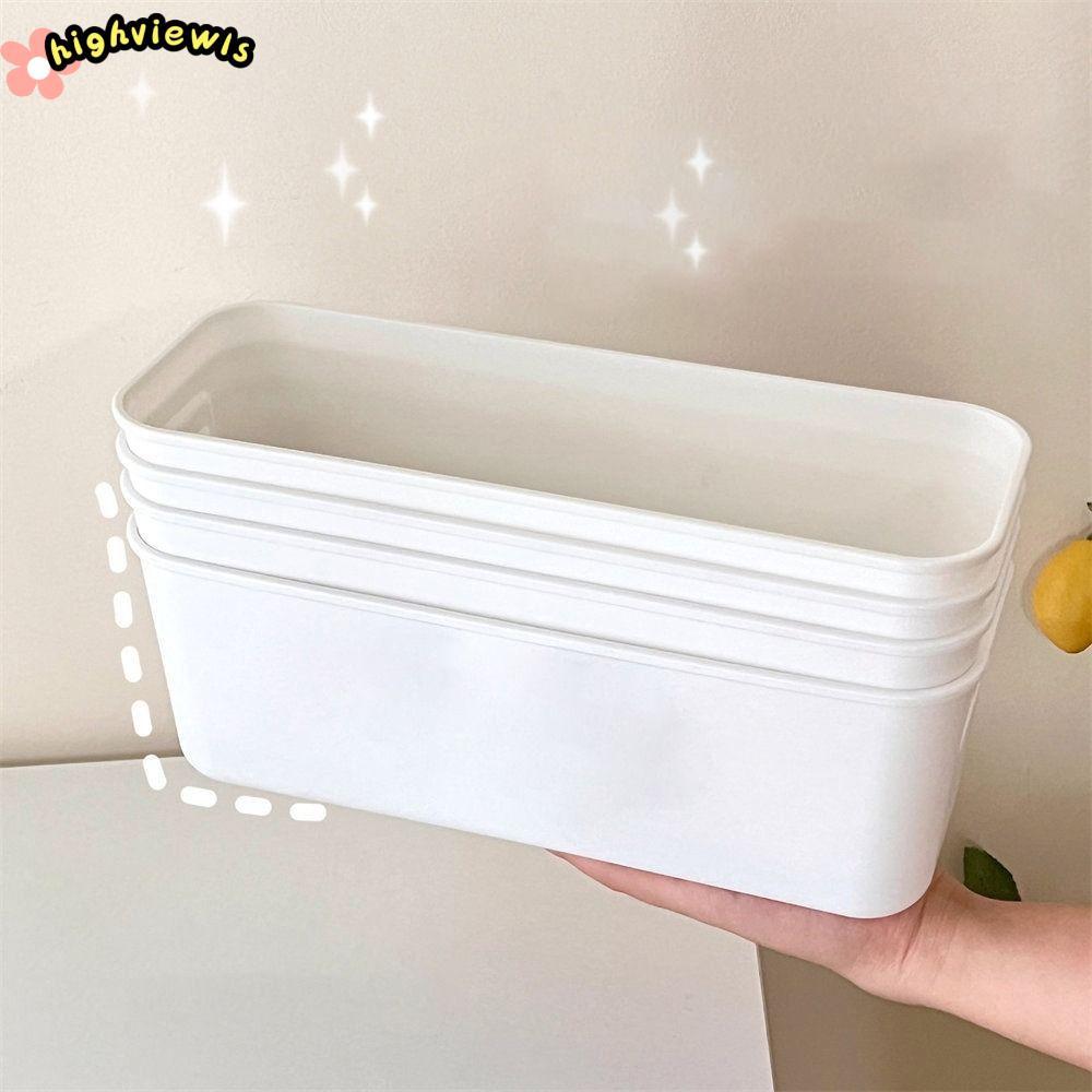 Hộp lưu trữ máy tính để bàn HIGHVIEWLS, Thùng sắp xếp nhà bếp có thể xếp chồng lên nhau không nắp, Hộp đựng sắp xếp dung tích lớn bền bỉ