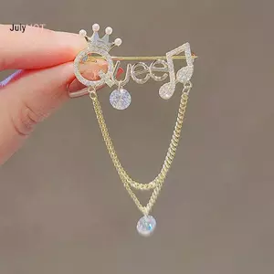 JULYHOT Kim Cương Giả Nữ Hoàng Thái Thiên Thần Tiếng Anh Chữ sel Trâm Cài Cho Nữ Phụ Kiện Thời Trang Hijab Pin Món Quà Trang Sức Massivedeals