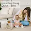 Túi xách mẹ WEETW, Dụng cụ sắp xếp tã có thể gập lại nhẹ, Túi vải nhung chia nhỏ mềm có thể giặt được cho mẫu giáo Tote mẹ