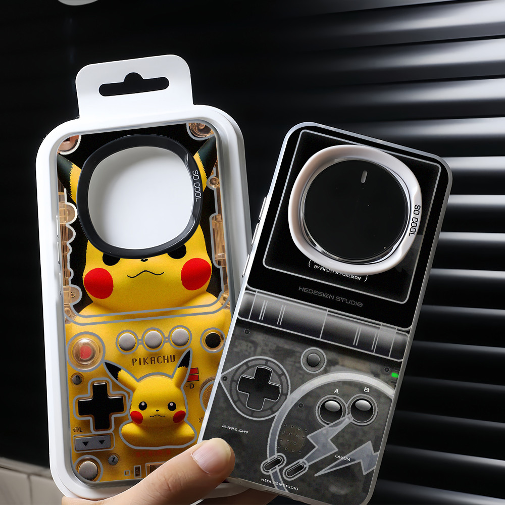 Dành cho Honor Magic 8 Pro / 7 Pro / 6 Pro 600 Pro Win RT GT Pro “Thiết kế máy trò chơi Pikachu ” Vỏ điện thoại cứng Micro Matte / Honor 400 / 300 X9D X9C X8D Vỏ Honor chống sốc