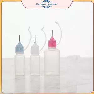 POWER 1 Bộ Chai Bóp Nhựa Trong Suốt Có Đầu Kim & Nắp Niêm Phong Để Pha Chế Keo Thủ Công.