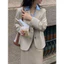 Phụ Nữ Màu Đen Chắc Chắn Dài Tay Phù Hợp Với Áo Khoác Ngoài Nữ Công Sở Nữ OL Áo Blazer Công Sở