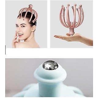Dụng Cụ Massage Đầu Hình Bạch Tuộc - Dụng Cụ Massage Đầu 18 Chân Bi Lăn Đa Hướng Giúp Thư Giản, Dễ Chịu, Giảm Căng Thẳng