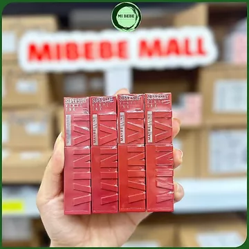 Son Bóng Maybelline Super Stay Vinyl Ink 16H Son Lì Bền Màu Nhẹ Môi 4.2ml - Mibebe