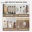 GCDHome Thép không gỉ Tự Dính Móc Treo Tường 5 / 10 Cái Chịu Lực Chống Thấm Nước Chống Đục Lỗ Cho Phòng Tắm Treo Loofah Phụ Kiện Tắm HOT