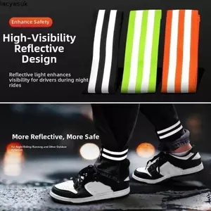 LACYESUK 6 Dây đeo phản quang, Dây đeo tay phản quang chạy bộ có thể điều chỉnh đàn hồi, Dây đeo an toàn cảnh báo di động thể thao Dây đeo an toàn
