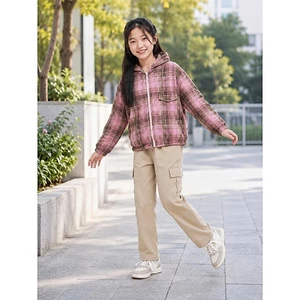 Áo Khoác Caro Chill có mũ trùm đầu bằng vải flannel cotton,tay dài,họa tiết kẻ caro.
