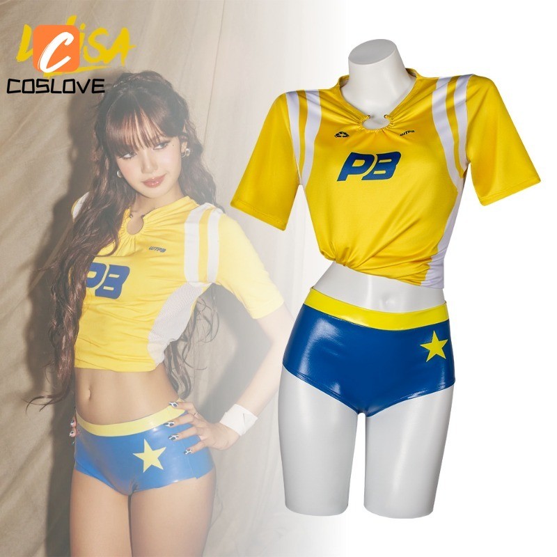 World Cup 2026 Lisa Sân Khấu Hiệu Suất Cosplay Quần Áo Trọn Bộ Trang Phục Trang Phục Cho Nữ Cổ Vũ Phong Cách Đội