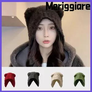 Mũ dệt kim MERIGGIARE Cặp đôi Mũ lạnh mùa thu đông dễ thương